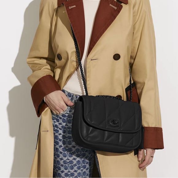 S⭕️LD‼️New Coach Pillow Madison Shoulder Bag With Quilting in Black - Picture 12 of 12